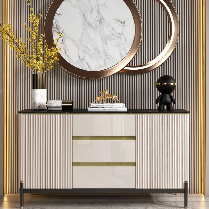 

Light luxury rock slab door cabinet Modern simple partition cabinet Locker Tea Decorative shelf Home dining side
