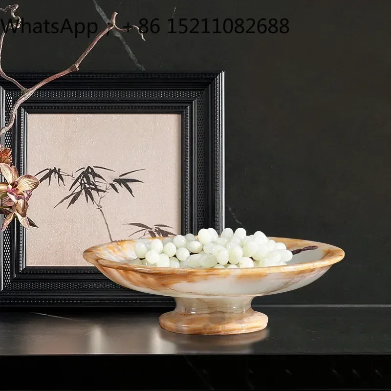 SCY high-footed dinner plate light luxury home decoration fruit plate home retro storage plate