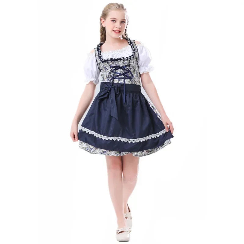 Dzieci Bavarian kostium dziewczynka niemiecki Oktoberfest przyjęcie dla dzieci piwna pokojówka Cospaly Halloween przebranie