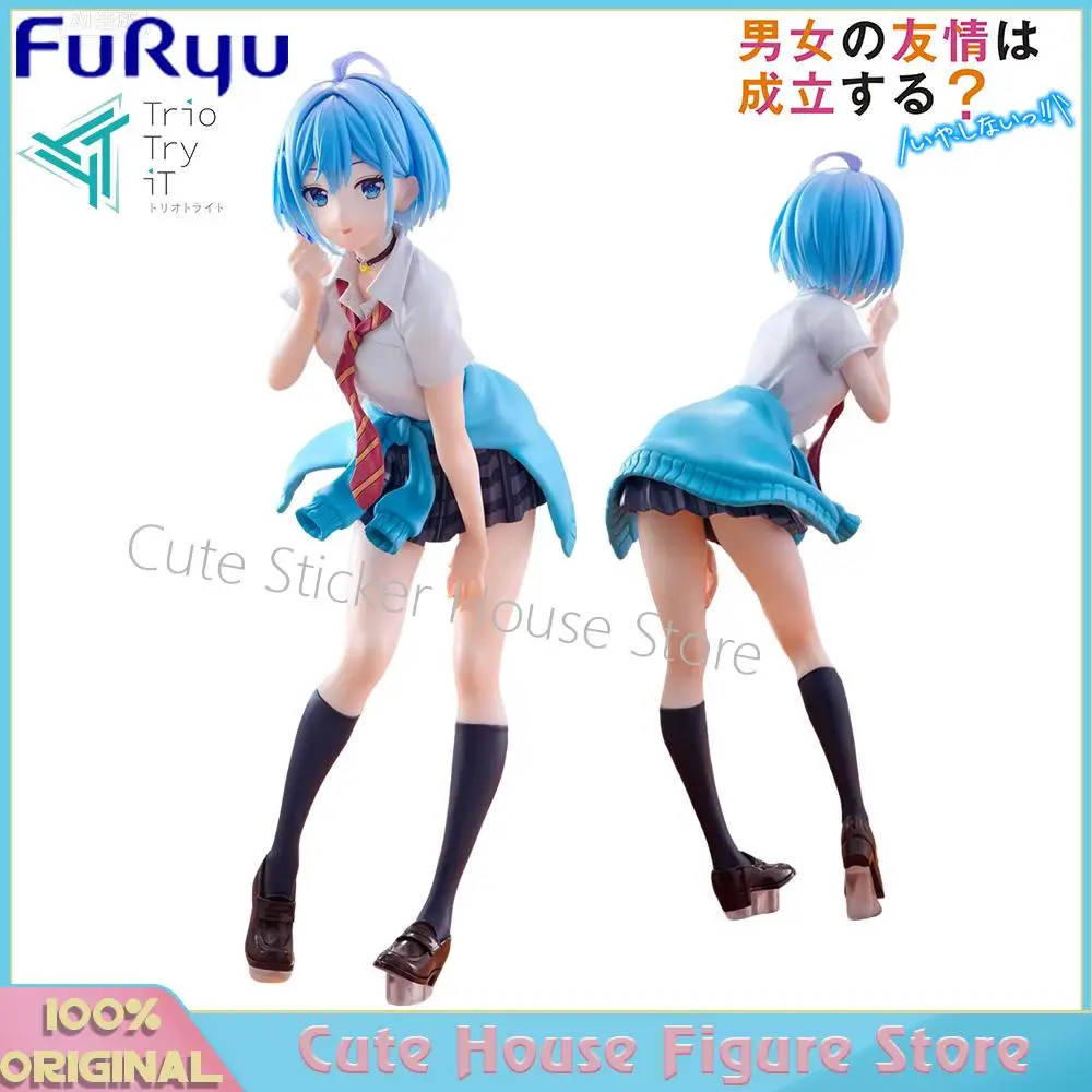 La figura originale di Furyu Trio-Try-It può sopravvivere l'amicizia di un ragazzo e una ragazza? Inuzuka Himari Kawii Animazione 21Cm Figure per ragazze