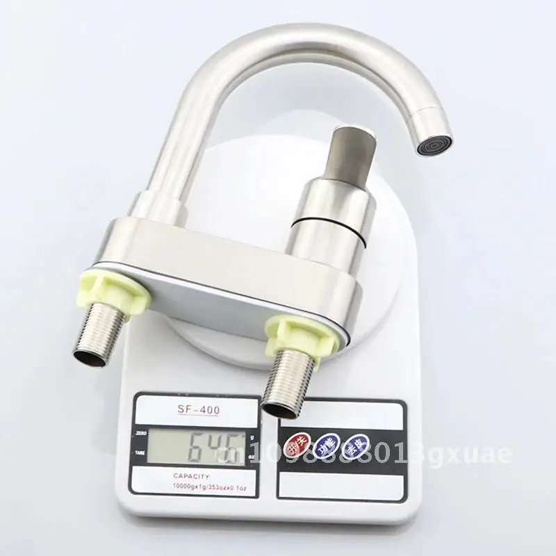 

304 Stainless Steel Brushed Bath Basin Faucet Sink Mixer and Faucets Vanity Taps Water Hot Mixer Bathroom Cold