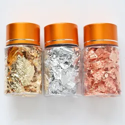 Nail Art Tin Foil Broken 3 Colors Thick Glitter Body Decoration Make-up Art Decoration New Year Sticker Nail DIY Design Paper