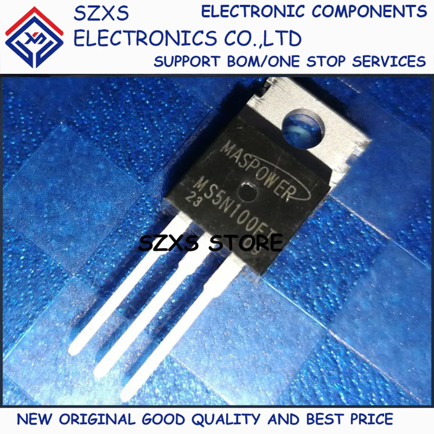 

New Original 10Pcs MS5N100FT TO-220 1000V 5A MOSFET Field-effect Transistor In Stock Electronic Components Good Quality