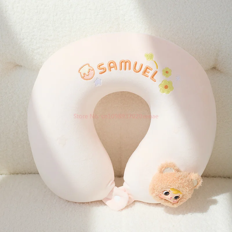 Samuel-repos de cabeza en forma de U, caja ciega, avión de viaje, almohada para el cuello, almohada portátil para dormir en coche, almohada para el cuello