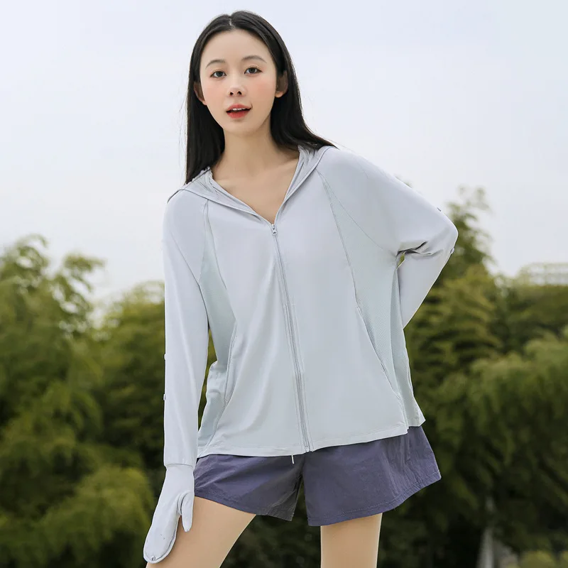 Women Lightweight Hooded Sun Protection Jacket Summer New UV Protective Skin Coat For Outdoor Hiking Travel Fishing Casual Sport