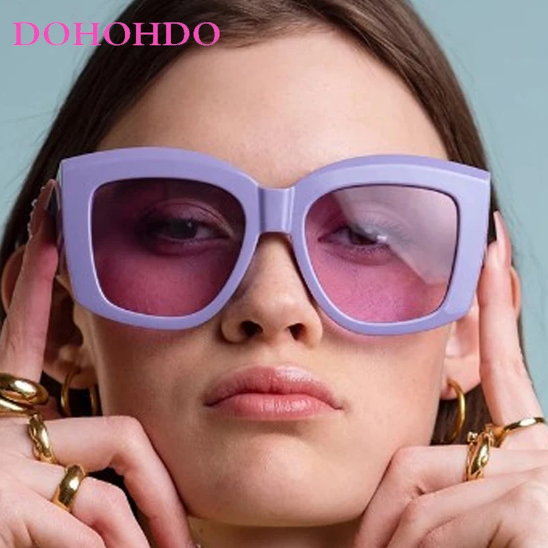 

Trendy Classic Square Women's Sunglasses Luxury Brand Designer Big Frame Sunglass Men Outdoor Driving Shade Eyewear Female UV400