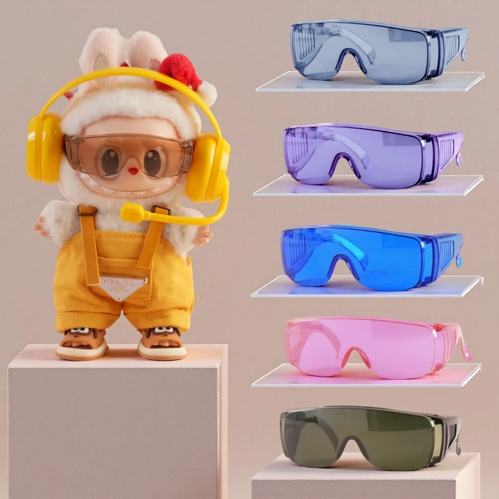 

15cm Doll Glasses 17cm Labubu Doll Accessories 6Cm Length Protective Windproof Glasses Sunglasses Doll Accessories DIY Gift Toy