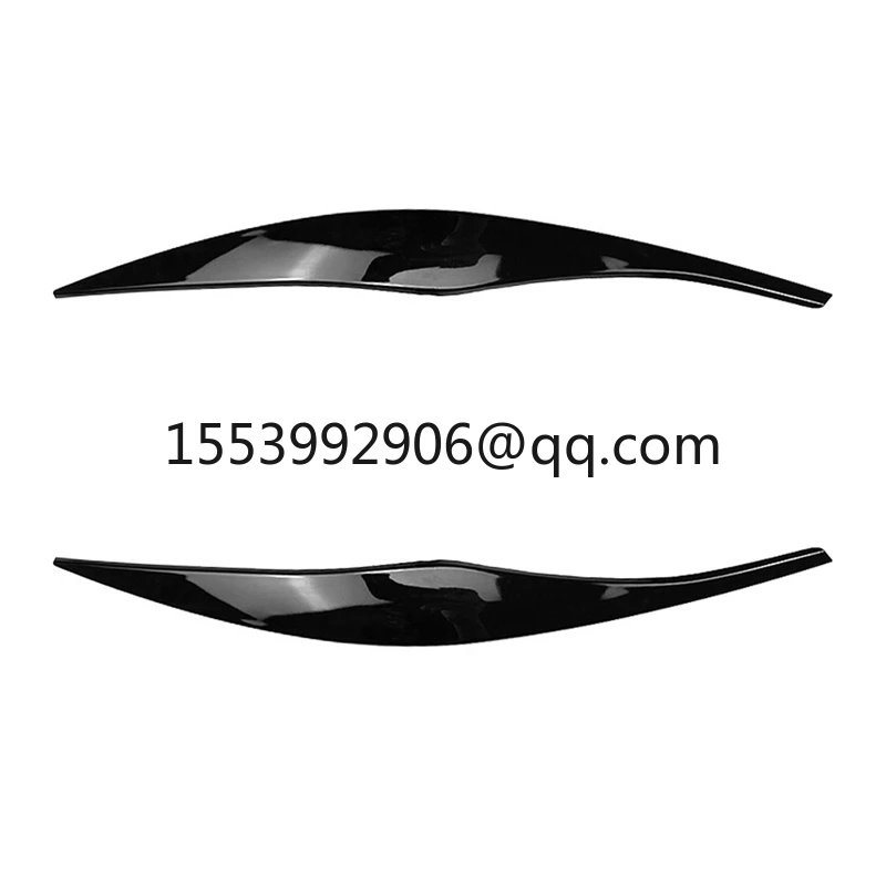 For BMW 3-Series E90 E91 320I 330I 2005-2012 Front Headlight Cover Garnish Strip Eyebrow Cover Trim Sticker Glossy Black