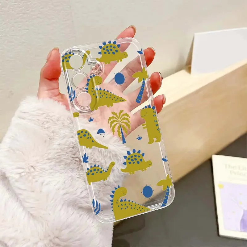 

Cute cartoon pattern Phone Case For Samsung Galaxy S25 S24 S23 S22 S21 S20 S10 Lite Plus FE Edge TPU 5G Transparent