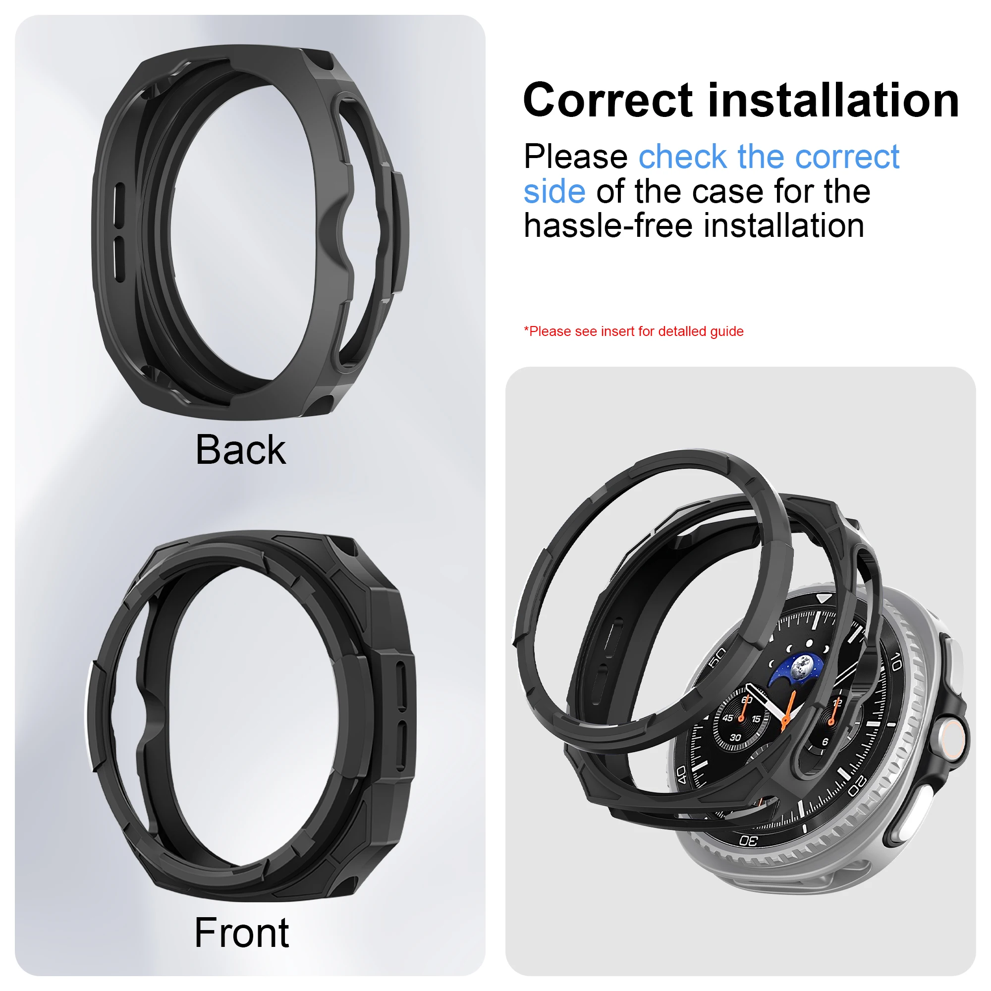 กรณีพีซี+แหวนป้องกันสําหรับS A - Samsung Smartwatch Accessories บทวิจารณ์และราคา
