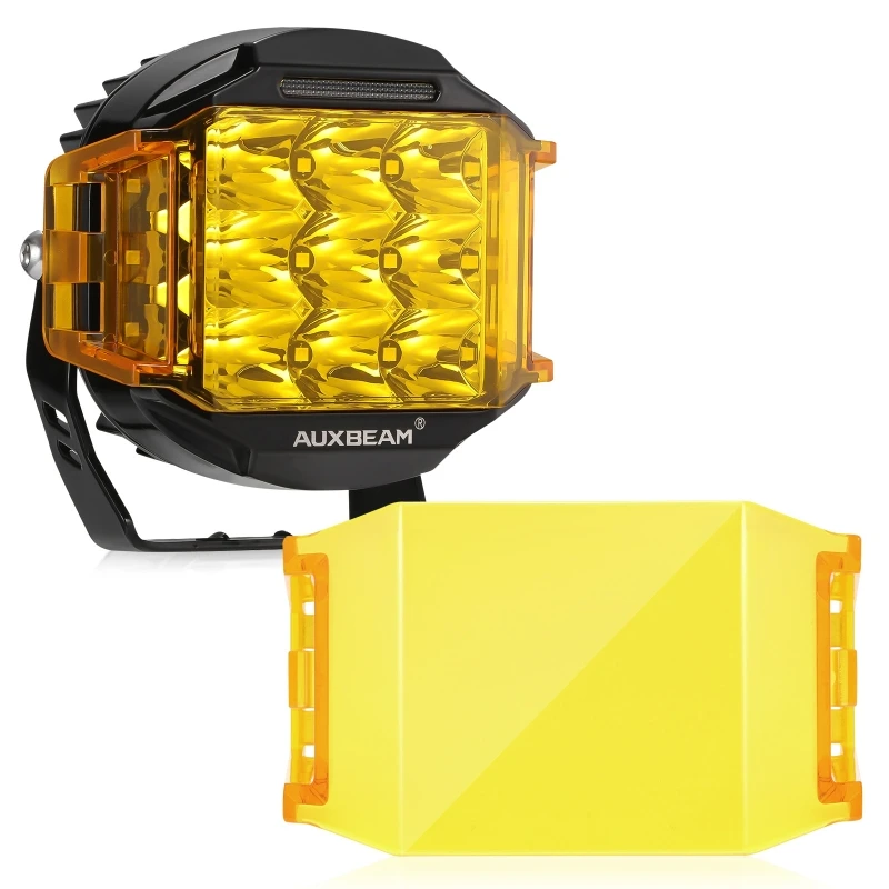 4/5 Inch Amber Side Illuminated LED Pods Covers Protective Shield Cover
