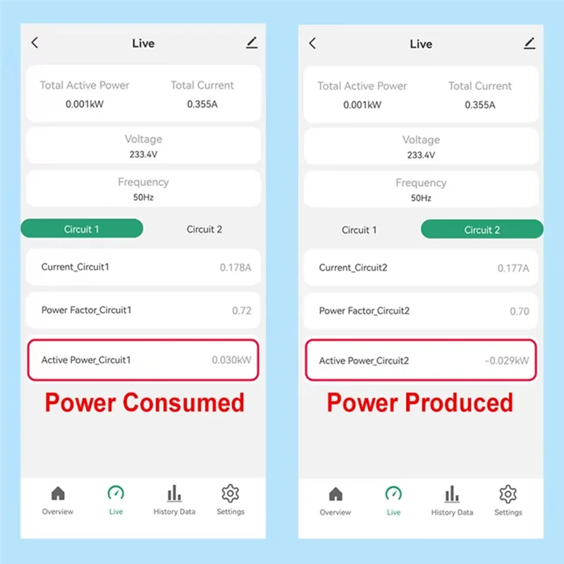 ABBN-Tuya Smart Wifi Contatore di energia Bidirezionale 2 canali su guida Din con 80A CT App Monitor Esportazione e importazione di potenza AC110V/240V