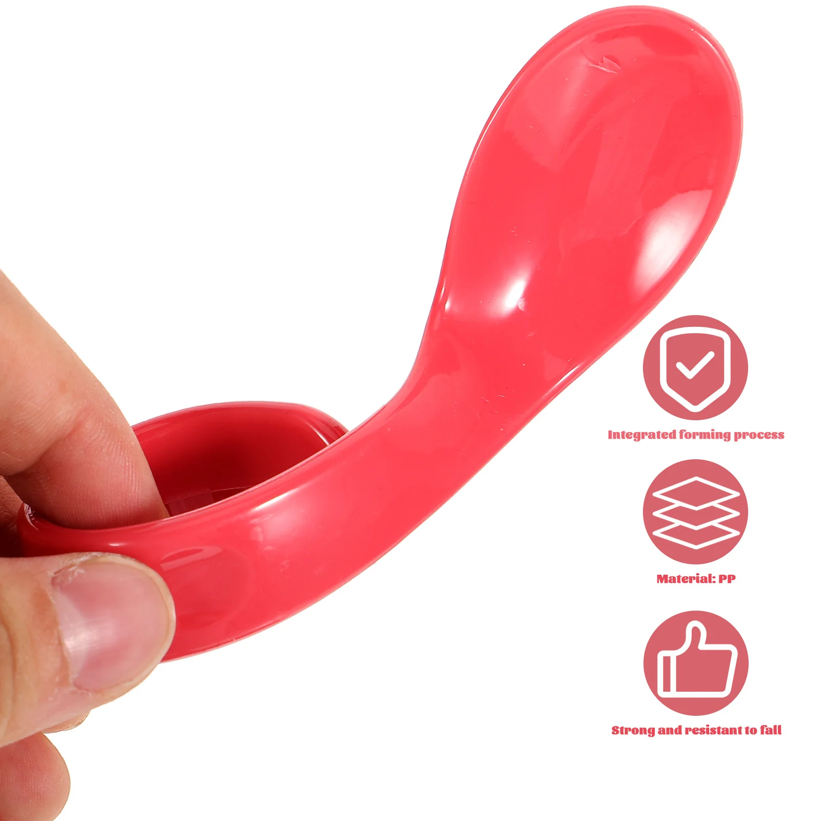 

1Set Baby Feeding Fork and Spoon Set Safe PP Material Integrated Forming Process Durable Practical Hot Water Safe Infant