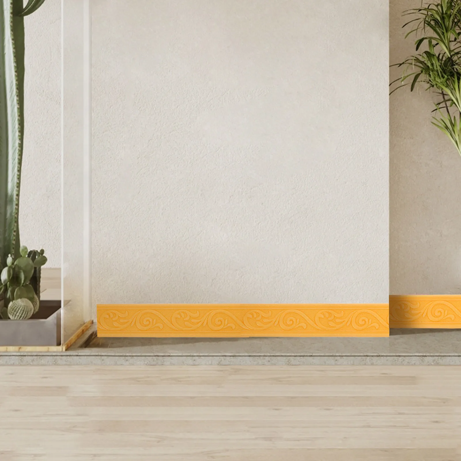 4 Pcs Baseboard Wall Sticker Decorative Moulding Door Stickers Borders for Walls Ceiling Molding Line Frame Trim