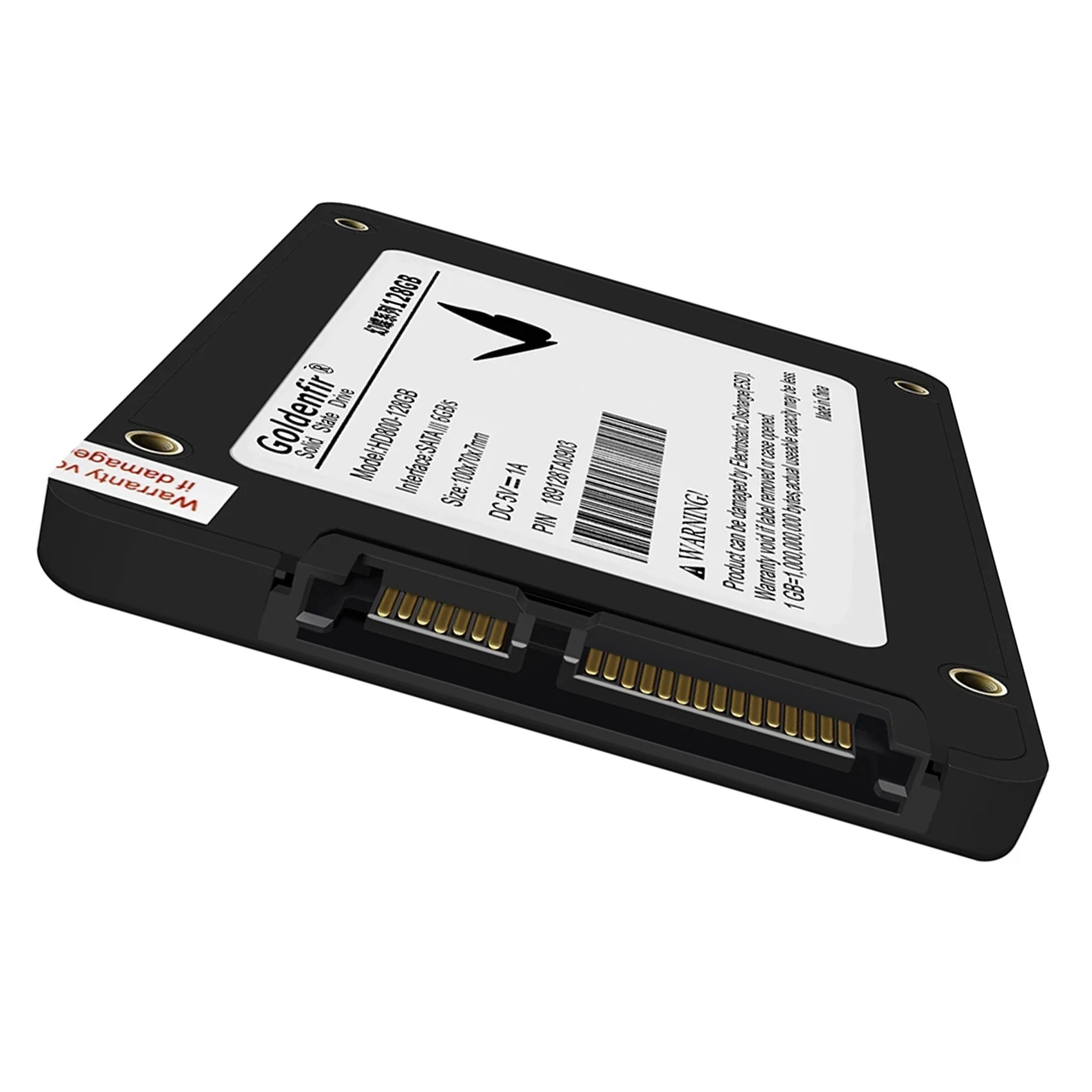 

Goldenfir SSD SSD 2,5-дюймовый встроенный твердотельный накопитель SATAIII для серверного настольного ноутбука, универсальный черный-N36R