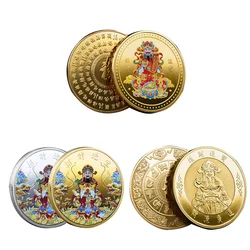 2022 New Year Chinese Coins God of Wealth Treasures Commemorative Mascot for Good Luck Collectible Souvenir Home Decor