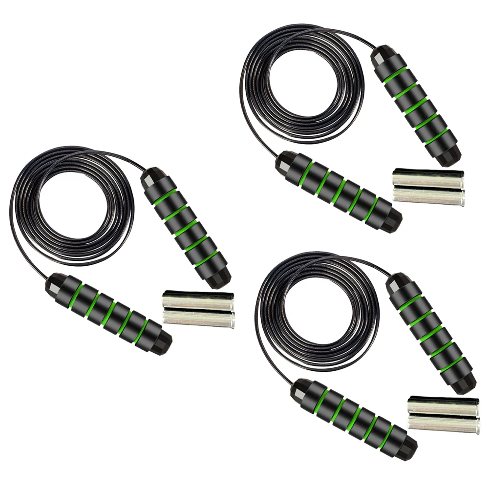 Weighted Skipping Rope, Suitable for Aerobic Exercise, Speed Training, Extreme Jumping Endurance Training Black&Green