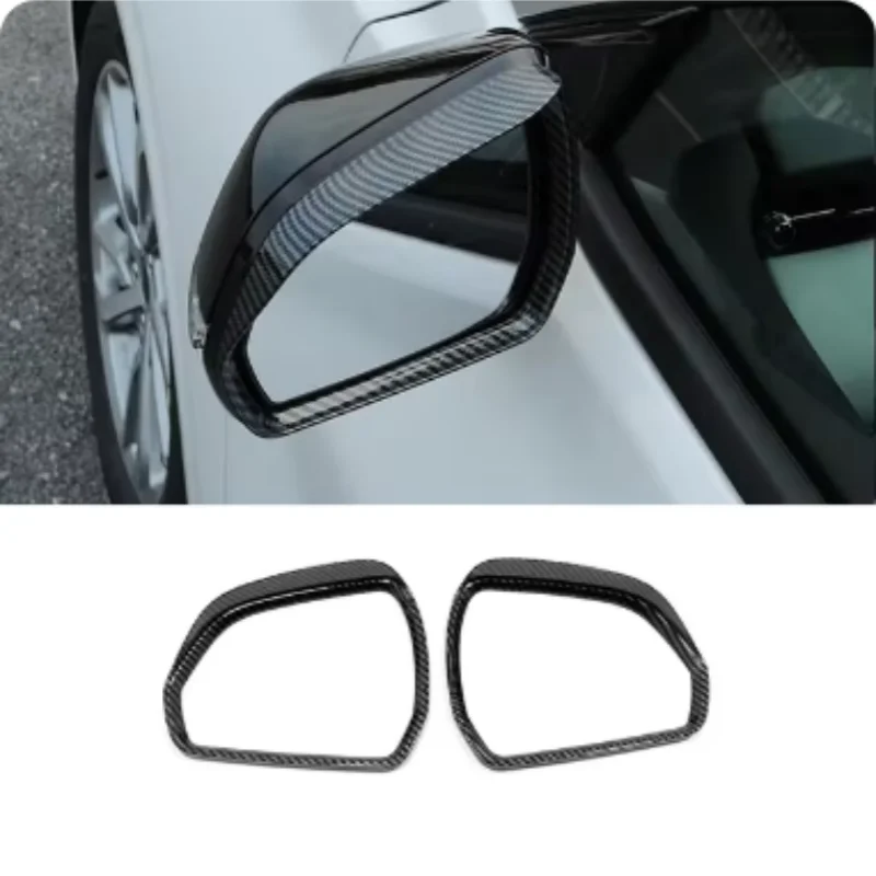 

For Ford Mondeo Fusion EVOS 2022 2023 carbon/chrome Car rearview mirror Cover / block rain eyebrow Panel Trim Car Accessories