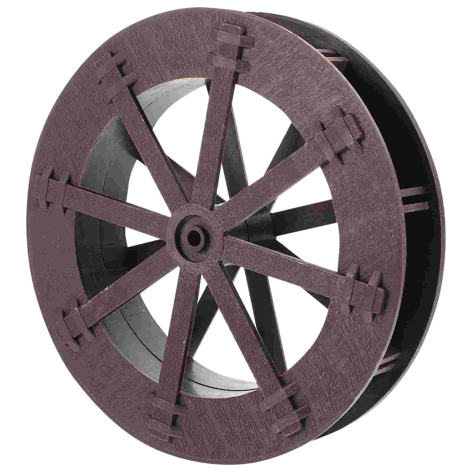 

Pump Fountain Water Wheel Fish Tank Accessories Artificial Rockery Rotation Wheels Brown Plastic