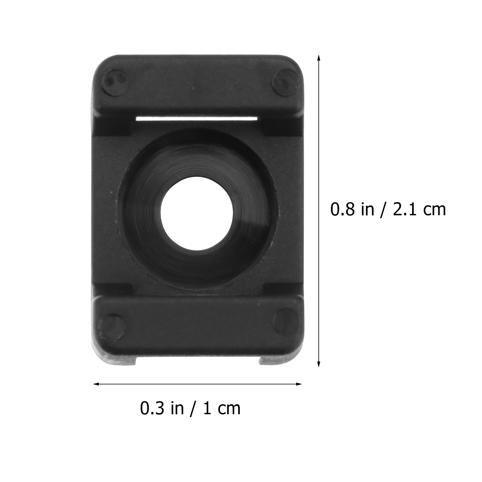 

100pcs Cable Tie Mount Saddle Cable Wire Fixing Holder Screw Nylon Mounting Saddle-Shaped Wire Organizer Saddle Mount Screw Fix