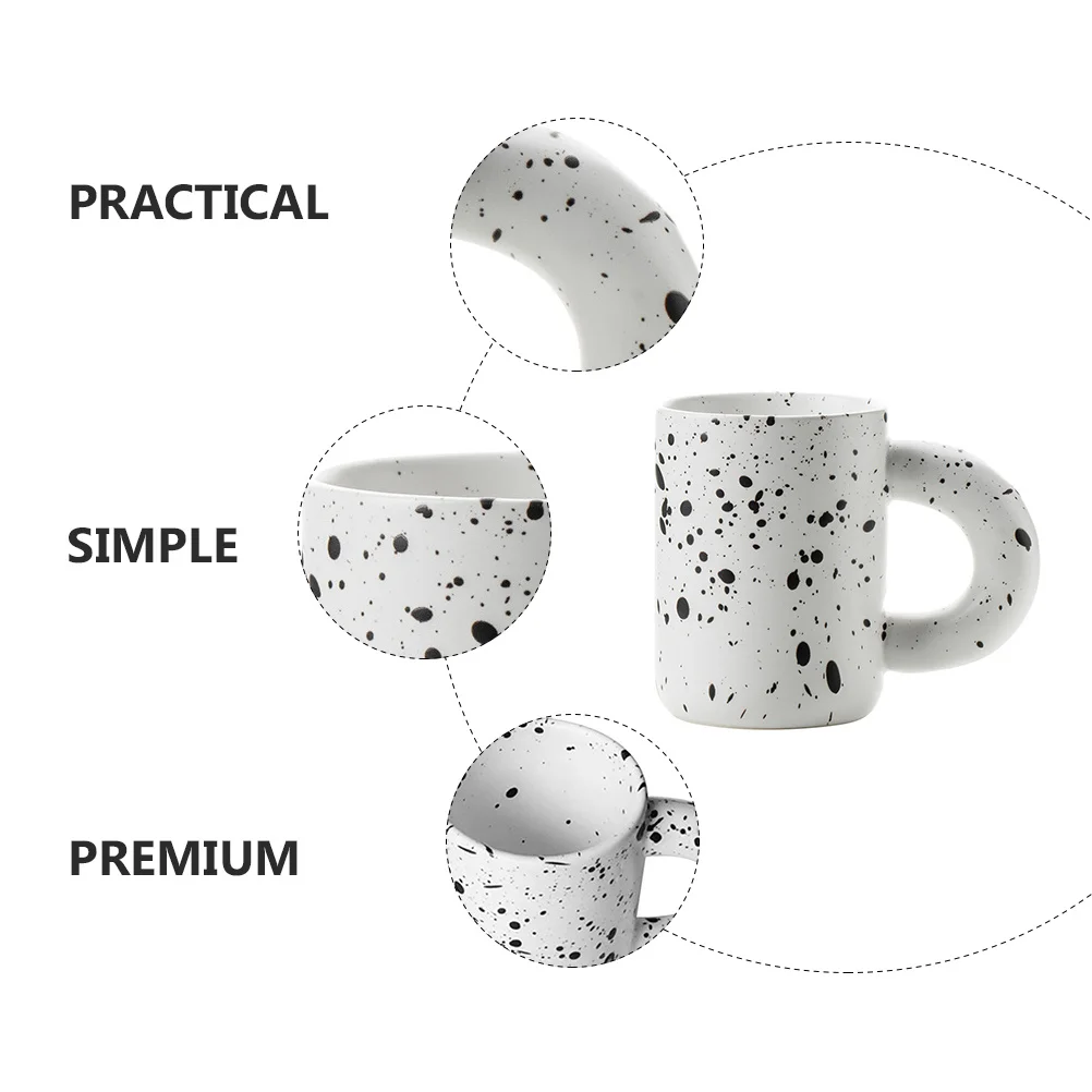 

1Pcs Ink Splash Ceramic Coffee Cup Practical Household Mug Home Tea Milk Juice Drinking Cup Coffee Mug