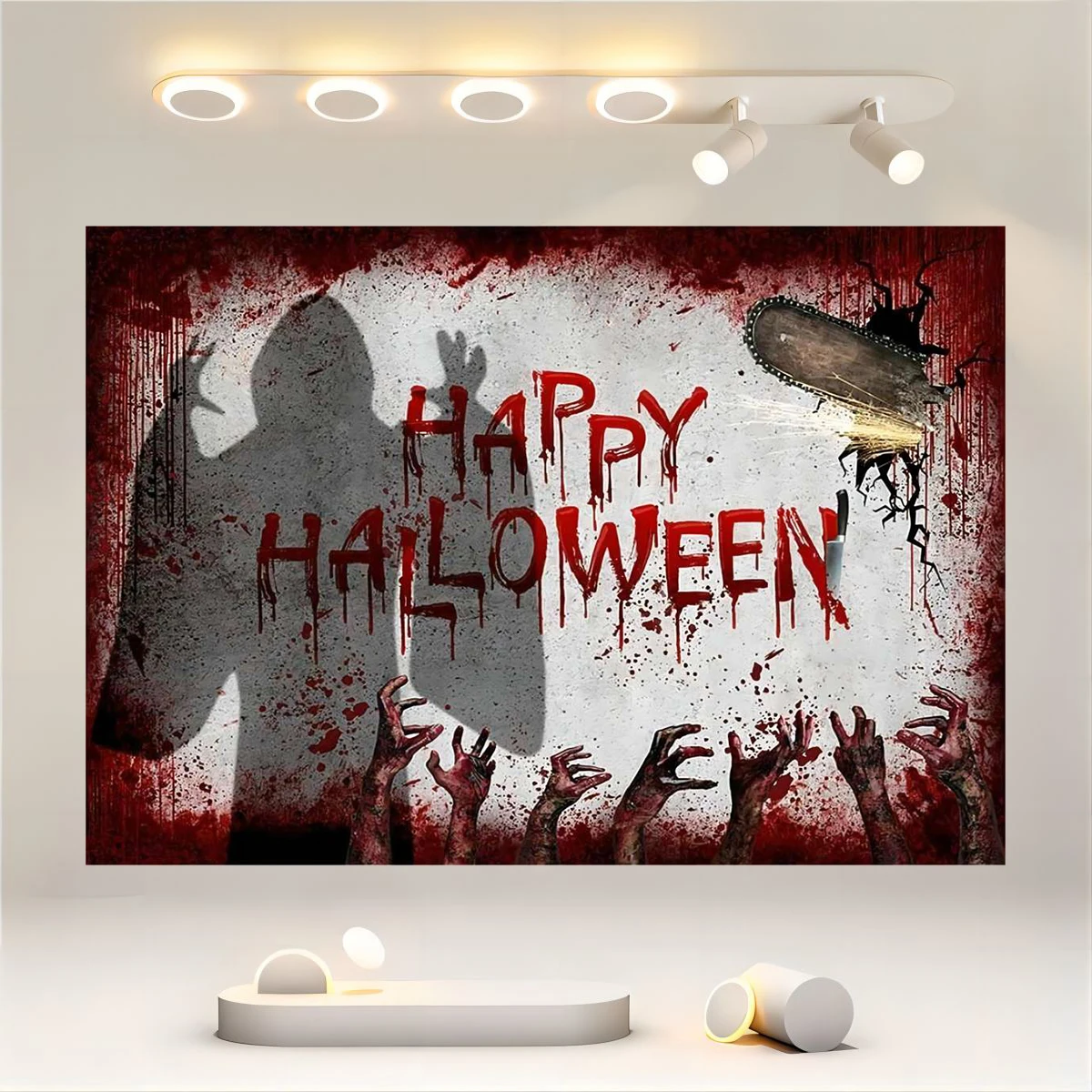 Terrifying Bloody Halloween Background Vampire Zombie Halloween Party Decoration Halloween Horror Movie Night Party Background