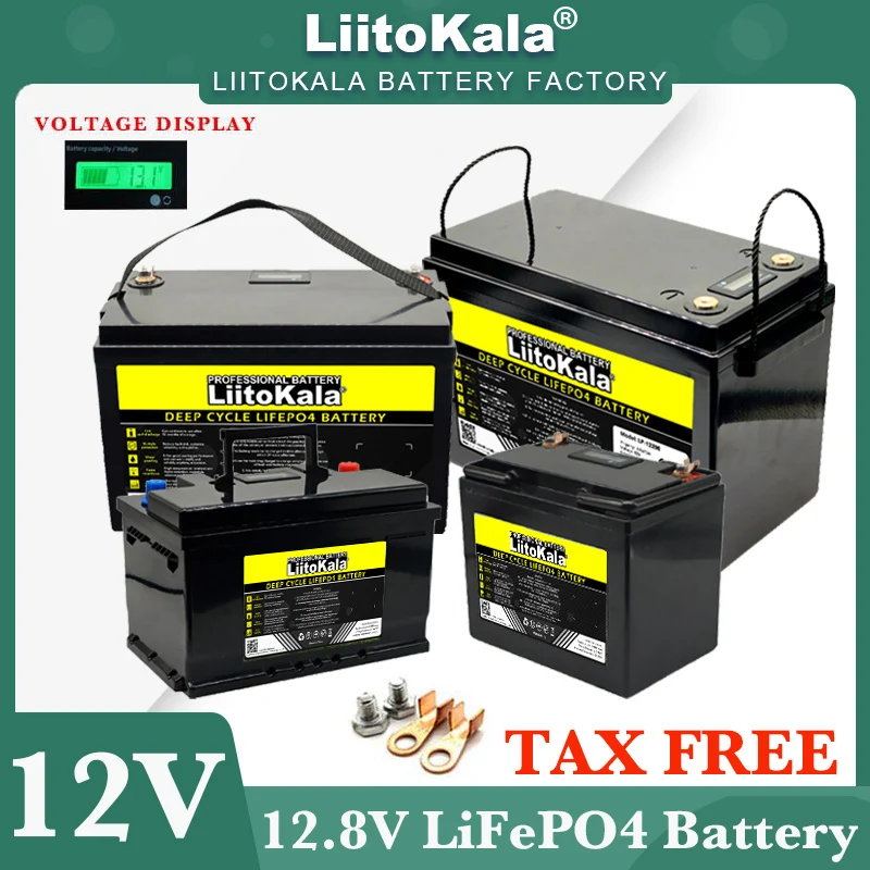 

LiitoKala 12v/12.8V 310ah 280ah 120AH 4s LiFePO4 Battery Lithium Iron Phosphate Batteries Cycles Touring car Solar Wind Tax Free