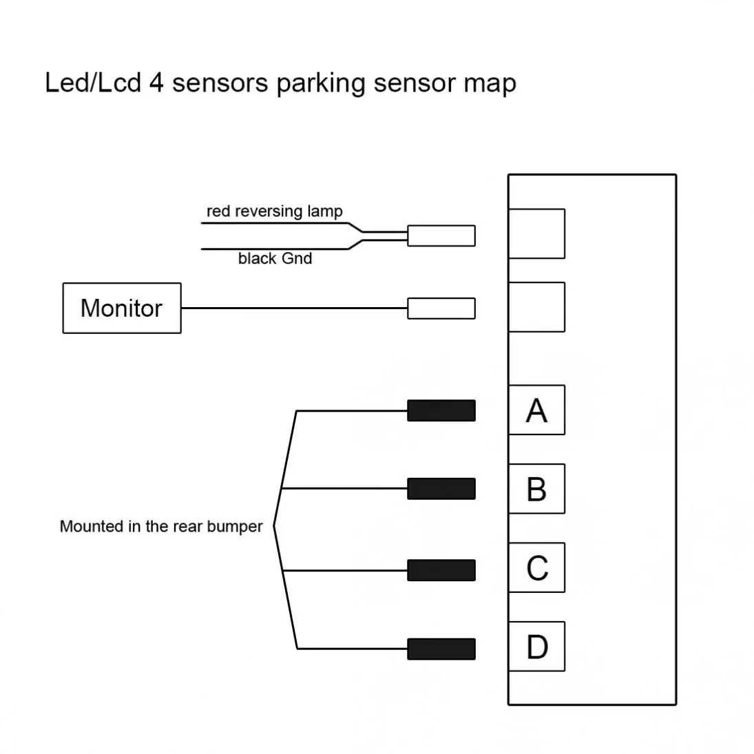 Car Parking Sensor System 4 Sensors Buzzer Car Parktronic Front Parking Sensor Motion with Audible Alarm Waterproof Backup