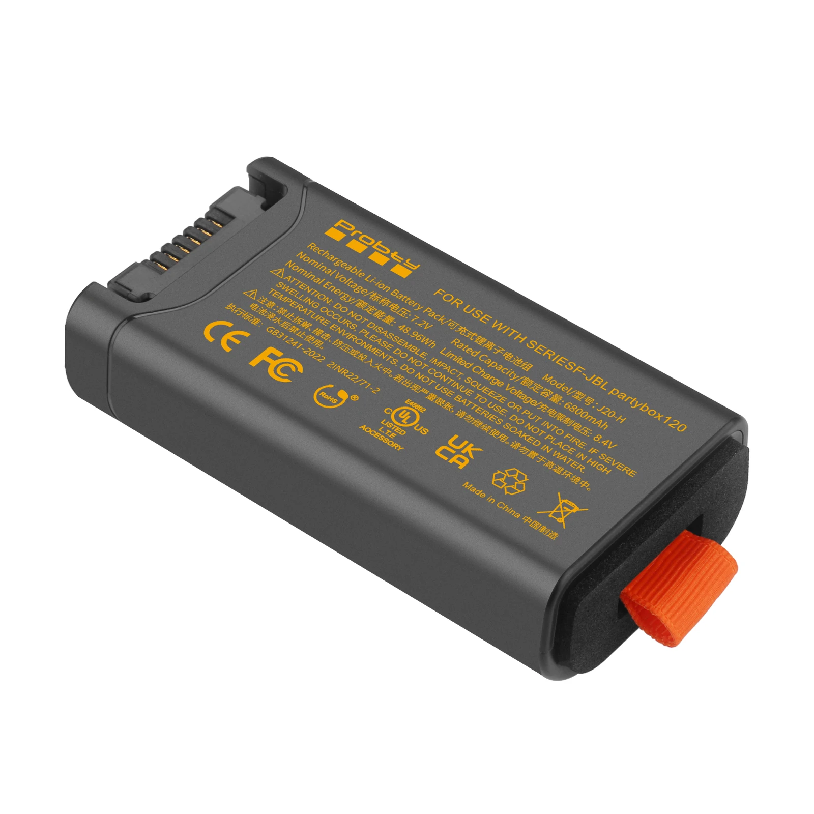 6800mAh For JBL Battery 200 - an Easy-to-Replace Spare Battery  for JBL PartyBox Club 120