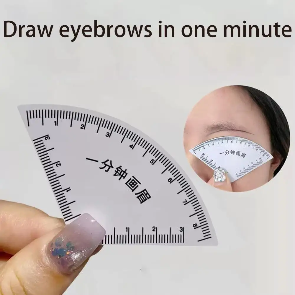 1 st PVC Brow Shaping Stencil Snelle Tekening Microblading Mapping Card Eye Brow Tekening Gids Herbruikbare Tekening Gemakkelijk Makeup Tools