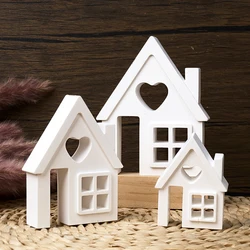 DIY Love House Silicone Mold S/m/l Houses with Windows Door Plaster Concrete Casting Resin Mold Craft Gifts Home Decor Supplies