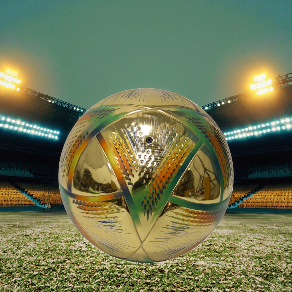 Lydoo Soccer Ball Football Metal Leather Ball Laminated PU Thermal Bonded Indoor/Outdoor Sports Factory OEM Logo Print