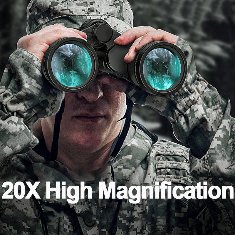 20X50 Military HD ZOOM BAK4 Powerful Binoculars Long Range Prismatic Telescope Professional Monocular for Hunting