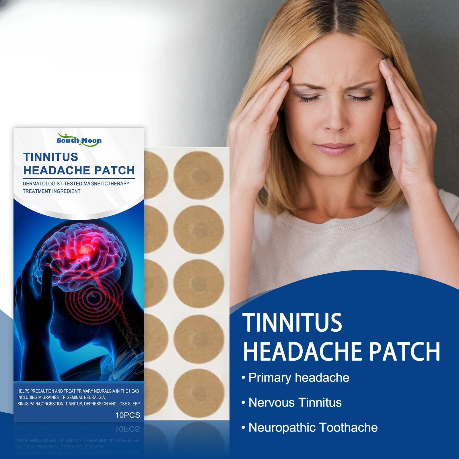 

1set Tinnitus care patch relieve tinnitus head discomfort point care ear kang health care patch