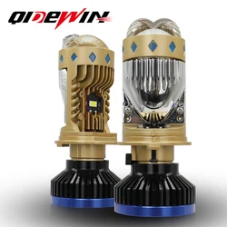 H4 Four Lens Automotive LED Laser Bulb Retrofitting Far and Near Lights Super Bright Dual LightMatrix LED Projector Headlight