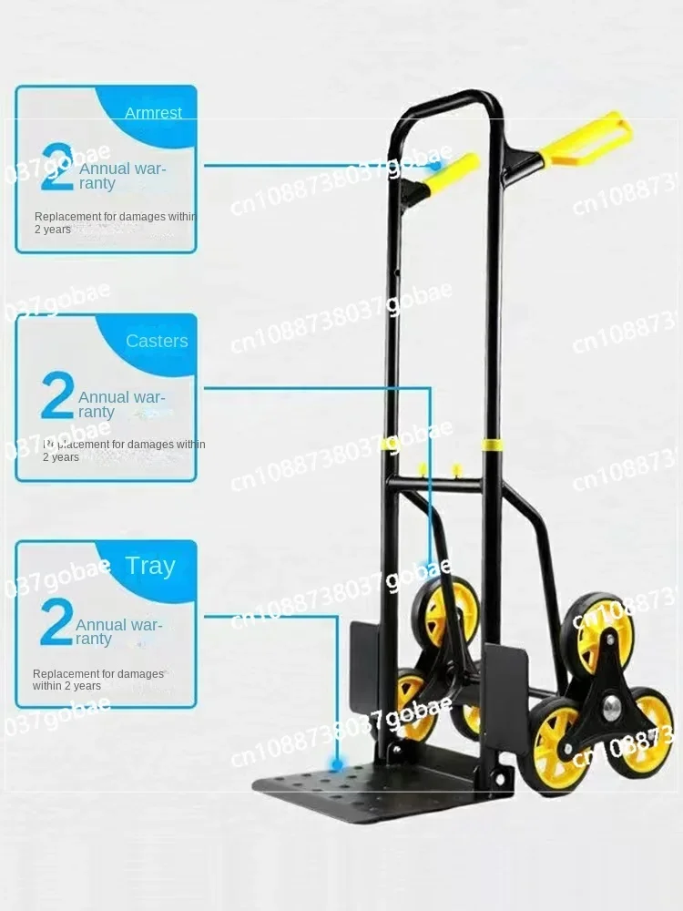 Wyj Household Folding Cart Trolley Climbing Artifact Upstairs Truck Small Trailer