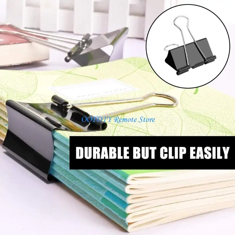 DXAB 12 PCS Binder Clips Clips Paper Clips Clips Plegable Suministros oficina escuela