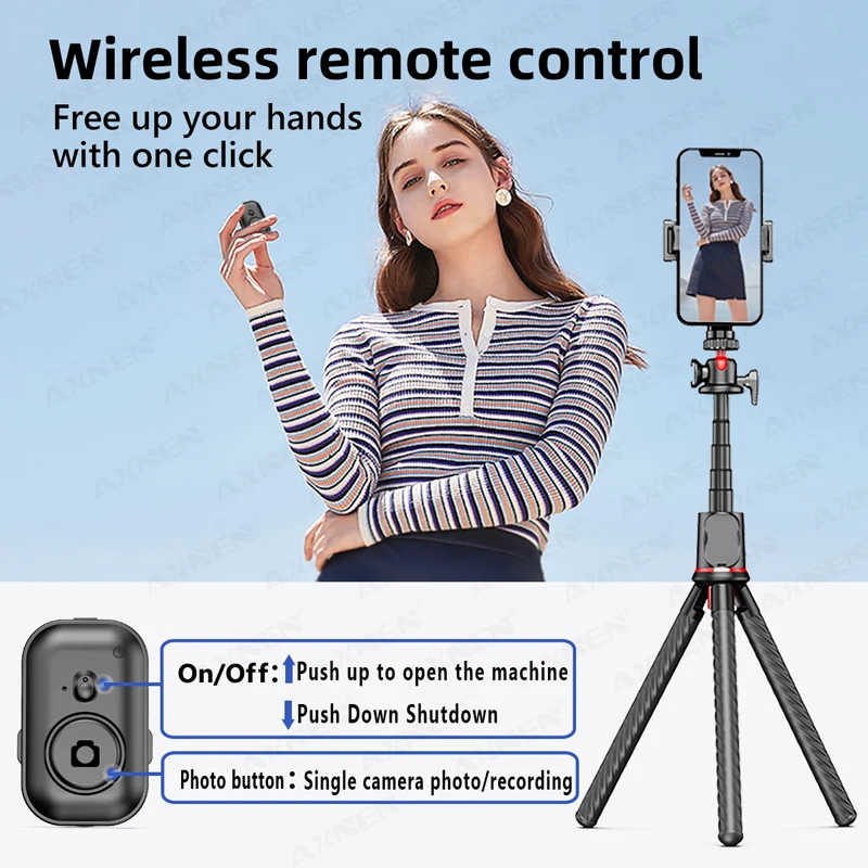 C03 Octopus Tripod Flexible Selfie Stick Smartphone Vlog Video Stand Tripod Outdoor Live Shooting for iPhone Xiaomi Phone Camera