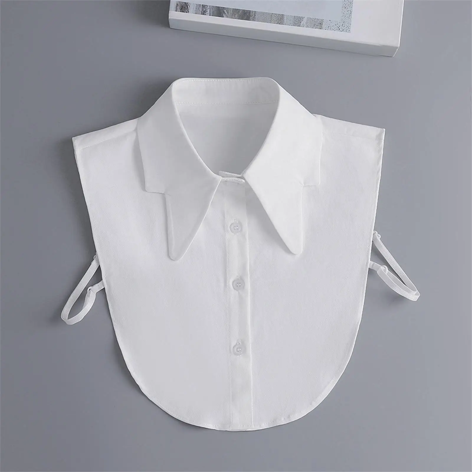 

False Shawl Shirt, Detachable Lapel Shawl White Pointed Shawl Bib Blouse Top for Outfits Sweater Fancy Dress Sweatshirts Girl