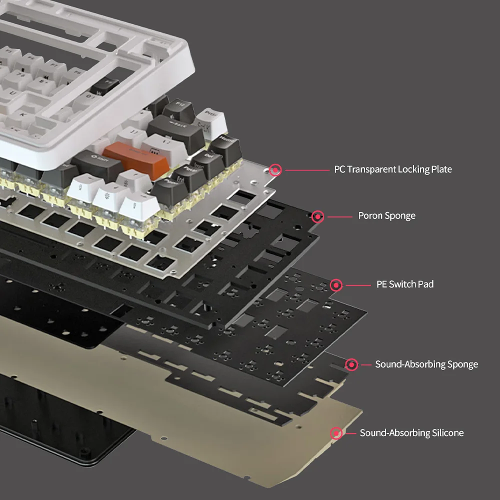 KZZI K75 PRO RGB Wireless 75% Mechanical Keyboard - Hot Swappable