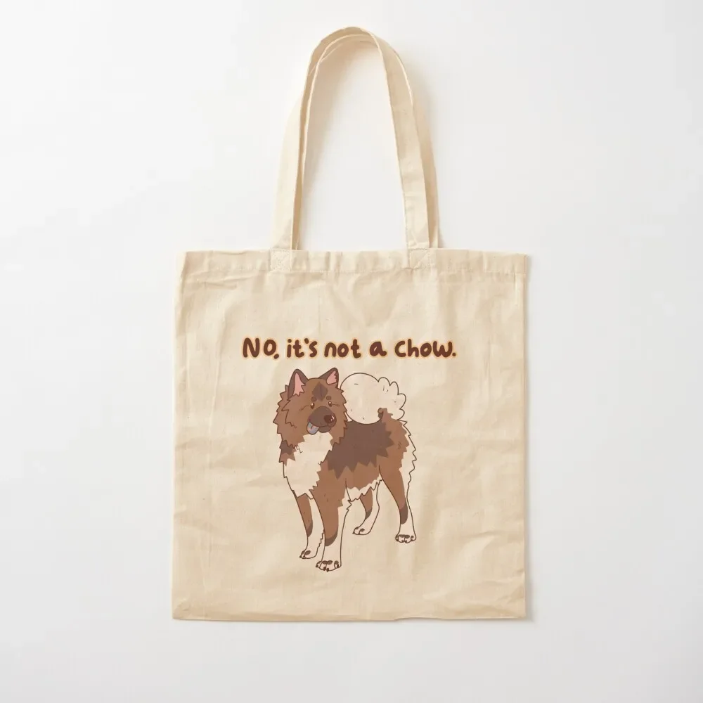 

No, it's not a chow - red fawn dark Tote Bag tote bag men's Woman shopper bag canvas tote