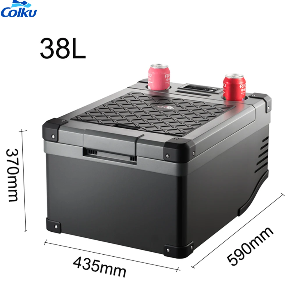 Colku 38 Liter Portable Cooler Box 12V DC 220v AC Car Mini truck Fridge Refrigerator caravan RV refrigerator