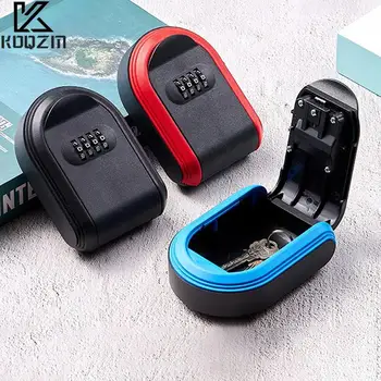 벽 마운트 키 보관 비밀 상자 정리함, 4 자리 조합 암호 보안 코드 잠금, 열쇠 없음, 홈 키 안전 상자, 1 개 