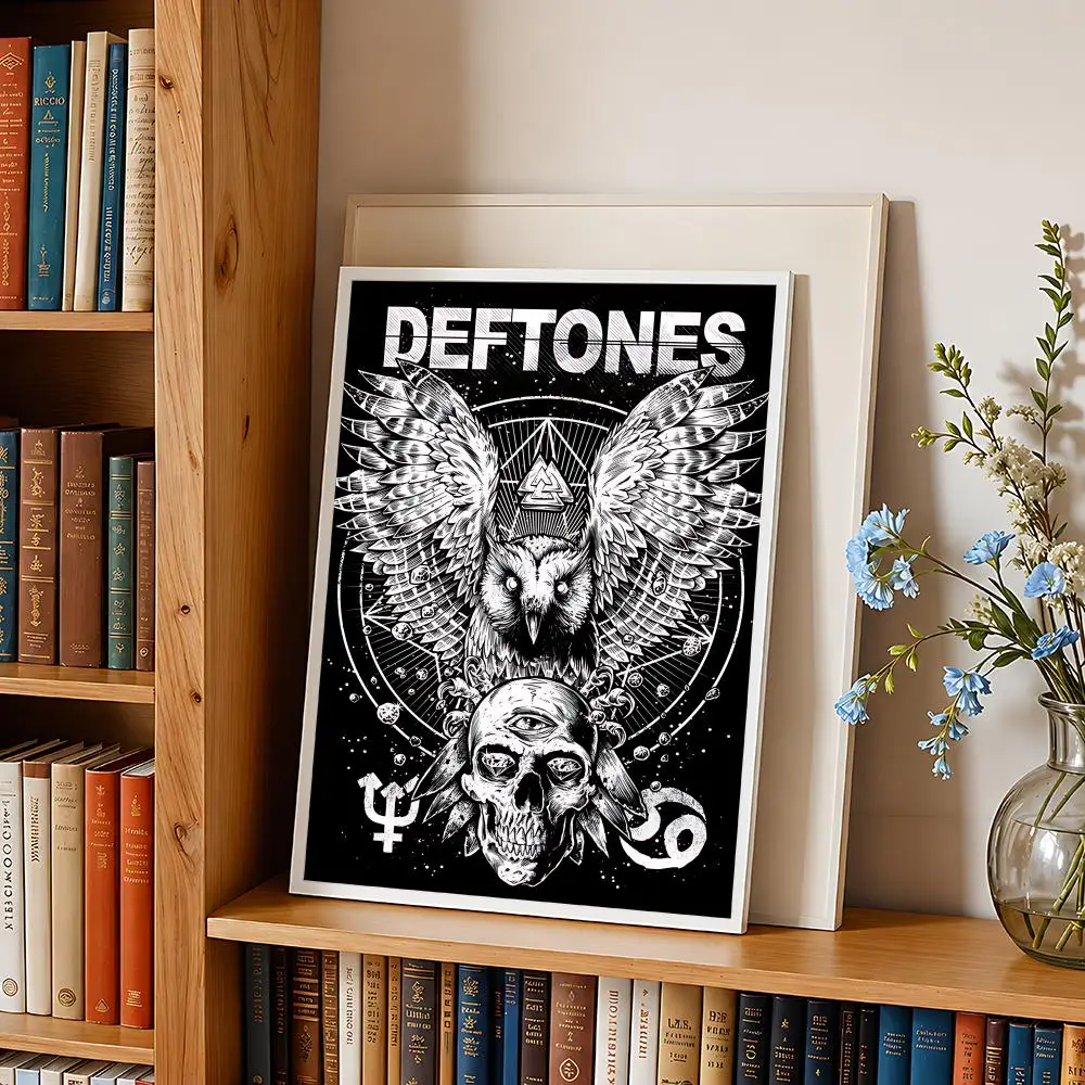 Band D-Deftones Poster HD Self Adhesive Wall Poster Waterproof Removable No Fade for Bedroom Living Room Decor