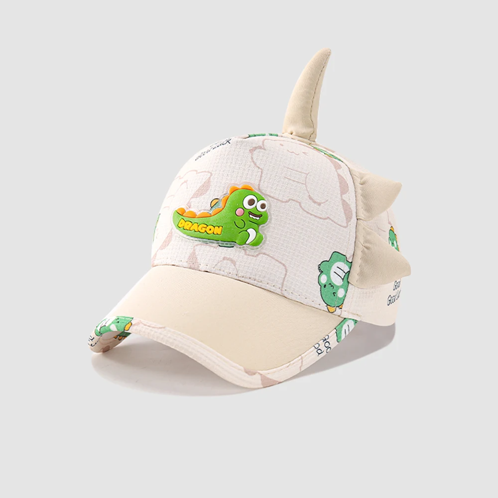 Children's Hats Spring New Printed Dinosaur Cartoon Baseball Caps For Boys And Girls Baby Cool Sunshade Cap