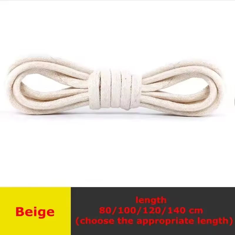 Wax Round Shoelaces for Boots and Dress Oxford Shoes Cotton Waterproof ShoeLaces Solid Polyester Rope Tie Long  80/100/120/140cm - Image 16