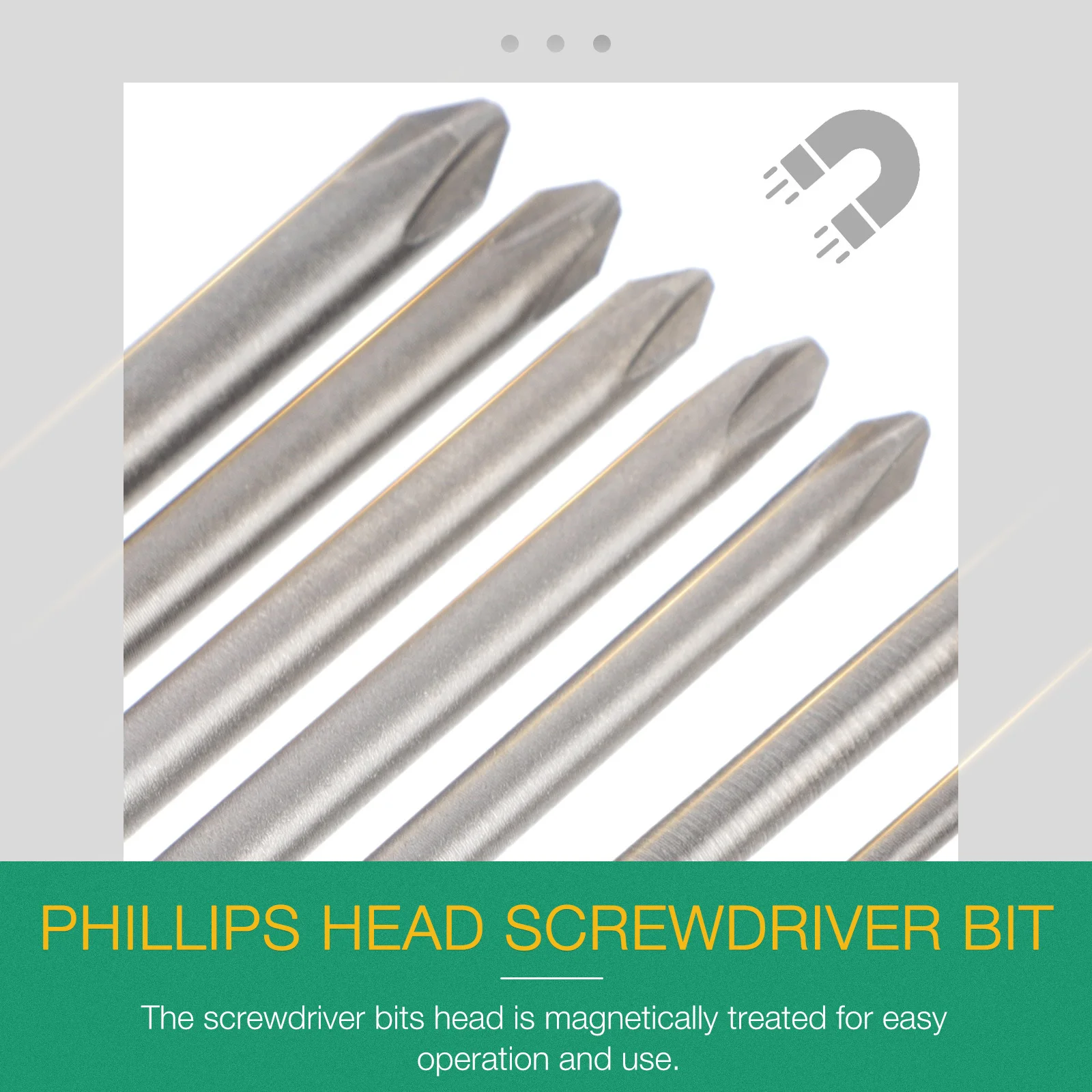 

8Pcs Magnetic Screwdriver Bits S2 Steel Alloy High Precision Rust Resistant Lightweight Portable for Electrician Mechanic