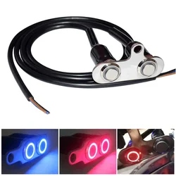 Double Head Stainless Steel LED Motorcycle Switch ON-OFF Handlebar Adjustable Mount Waterproof Switches Button DC12V Fog Light