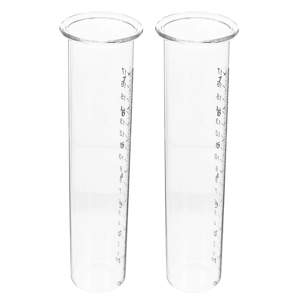 

2Pcs Freeze Proof Rain Gauge Replacement Plastic Tubes 7 Capacity for Garden Yard Lawn Outdoor Rain Measurement