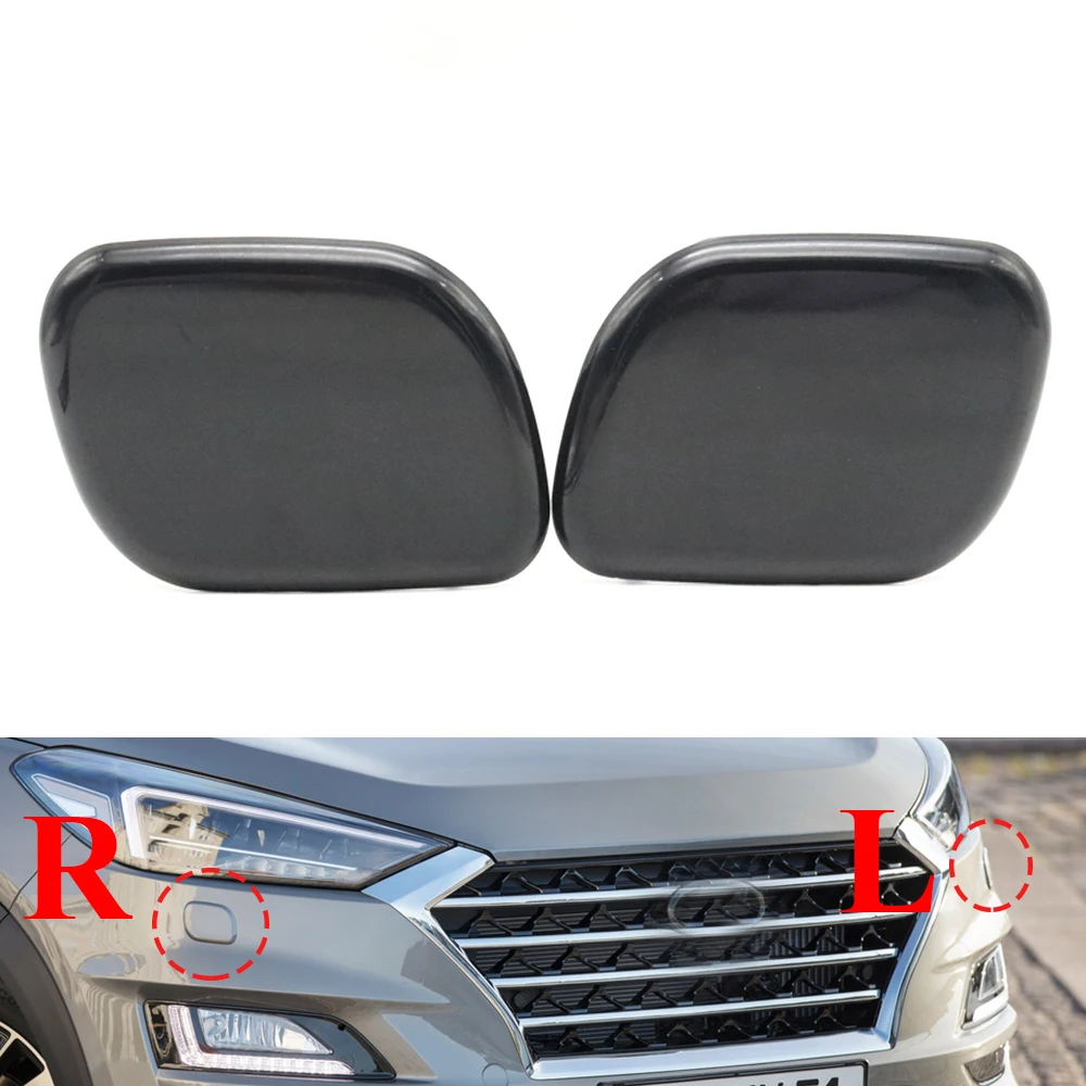 

Front Bumper Headlamp Cleaning Sprayer Pump Jet Cap Headlight Washer Nozzle Cover For Hyundai Tucson TL 2018 -2021